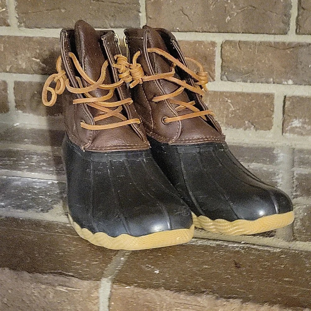 Sperry‎ Saltwater Duck Boots Girl 5M Top Sider Brown Girls Waterproof Rain Shoes
